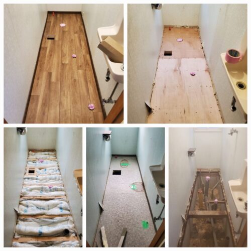 トイレ床修繕工事