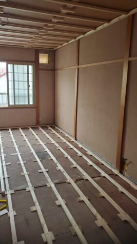藤崎町リフォーム工事下地組み立て